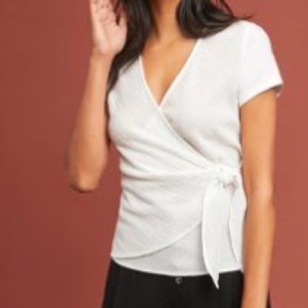 White Wrap Top